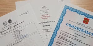 Legal Metrology certifications