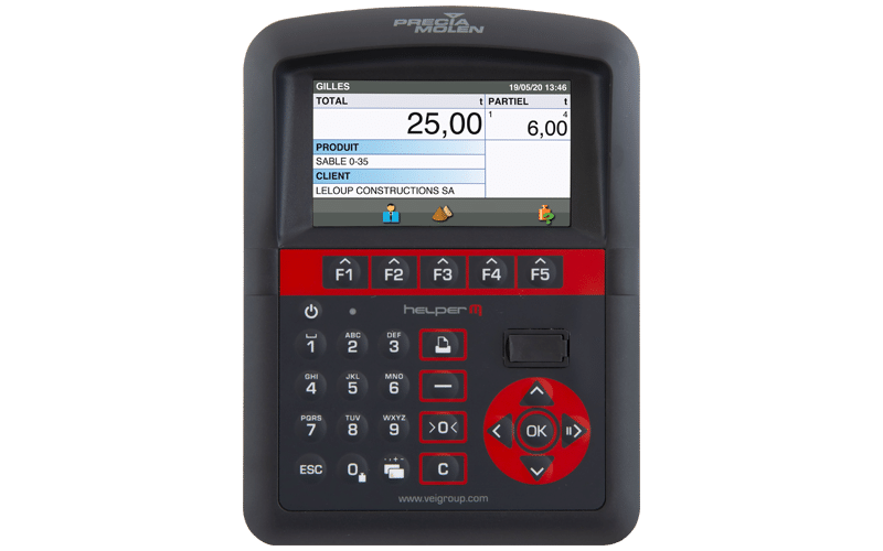 Helper M : On board weighing system